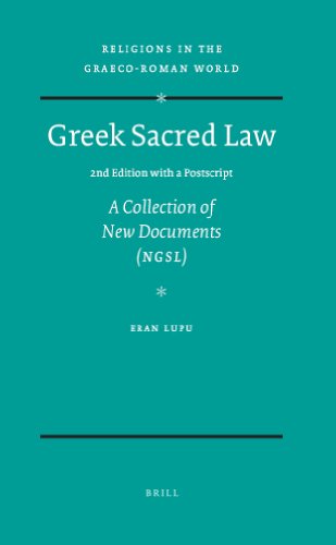Greek Sacred Law 2nd Edition With A Postscript 2nd Edition Eran Lupu