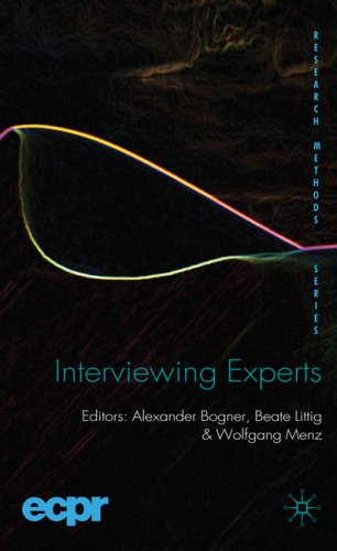 Interviewing Experts Research Methods Alexander Bogner Beate Littig
