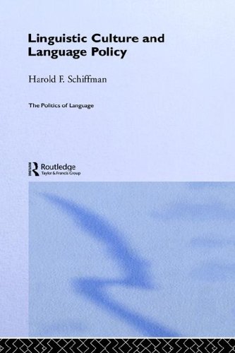 Linguistic Culture And Language Policy Kindle Harold Schiffman