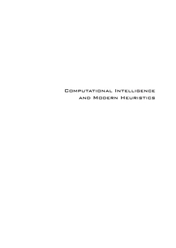 Computational Intelligence And Modern Heuristics Aldahoud Ali