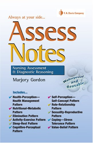 Assess Notes Nursing Assessment Diagnostic Reasoning Daviss Notes 1st Marjory Gordon