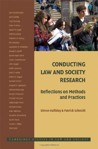 Conducting Law And Society Research Reflections On Methods And Practices 1st Edition Simon Halliday