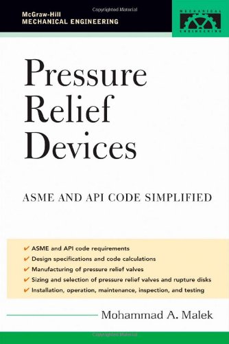 Pressure Relief Devices Mcgrawhill Mechanical Engineering 1st Edition Mohammad A Malek