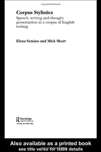 Corpus Stylistics 1st Edition Elena Semino