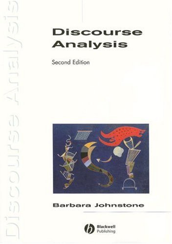 Discourse Analysis None Barbara Johnstone