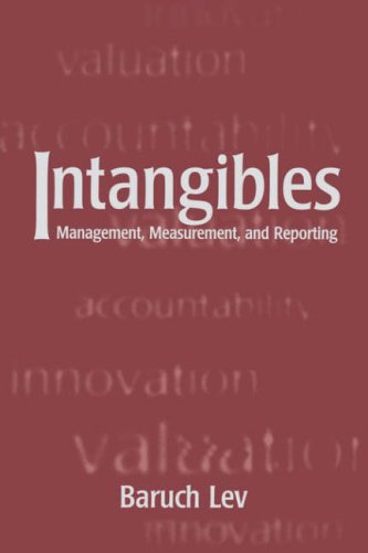 Intangibles Management Measurement And Reporting Baruch Lev