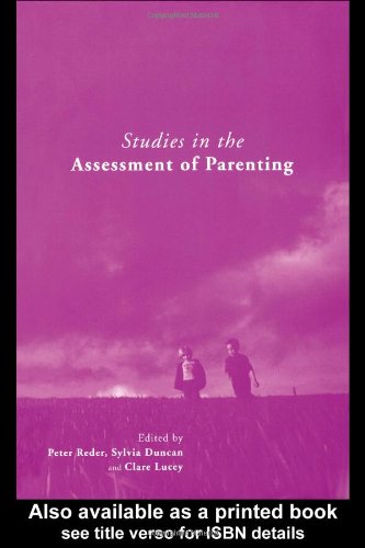 Studies In The Assessment Of Parenting 1st Edition Peter Reder