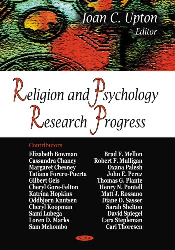 Religion And Psychology Research Progress Joan C Upton
