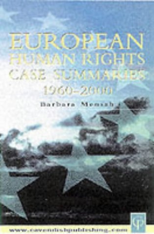 European Human Rights Case Summaries 19602000 1st Mensah