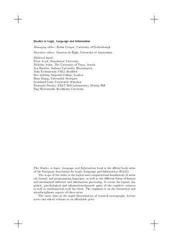 Presupposition And Assertion In Dynamic Semantics David I Beaver