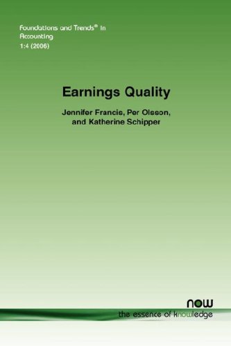 Earnings Quality Kindle Jennifer Francis Per Olsson Katherine Schipper