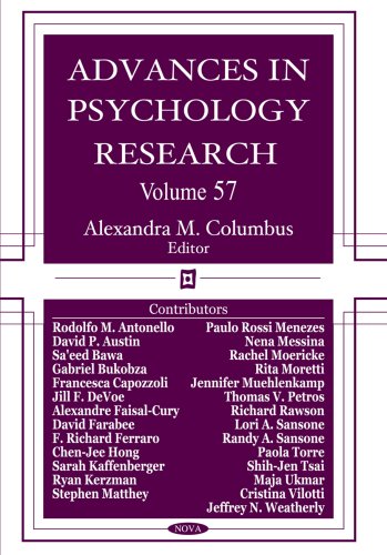 Advances In Psychology Research Volume 57 Kindle Alexandra M Columbus