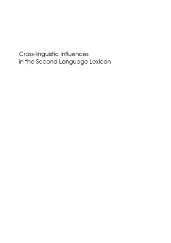 Crosslinguistic Influences In The Second Language Lexicon Second Language Acquisition Janusz Arabski