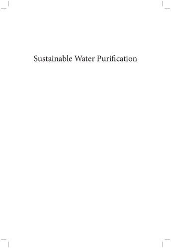 Sustainable Water Purification M R Islam M Safiur Rahman