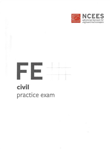 Fe Civil Practice Exam Effective With Exams Beginning July 2020 Ncees