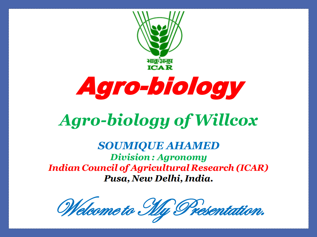 Principles Of Agrobiology Modern Concepts In Crop Production Na Soumique Ahamed