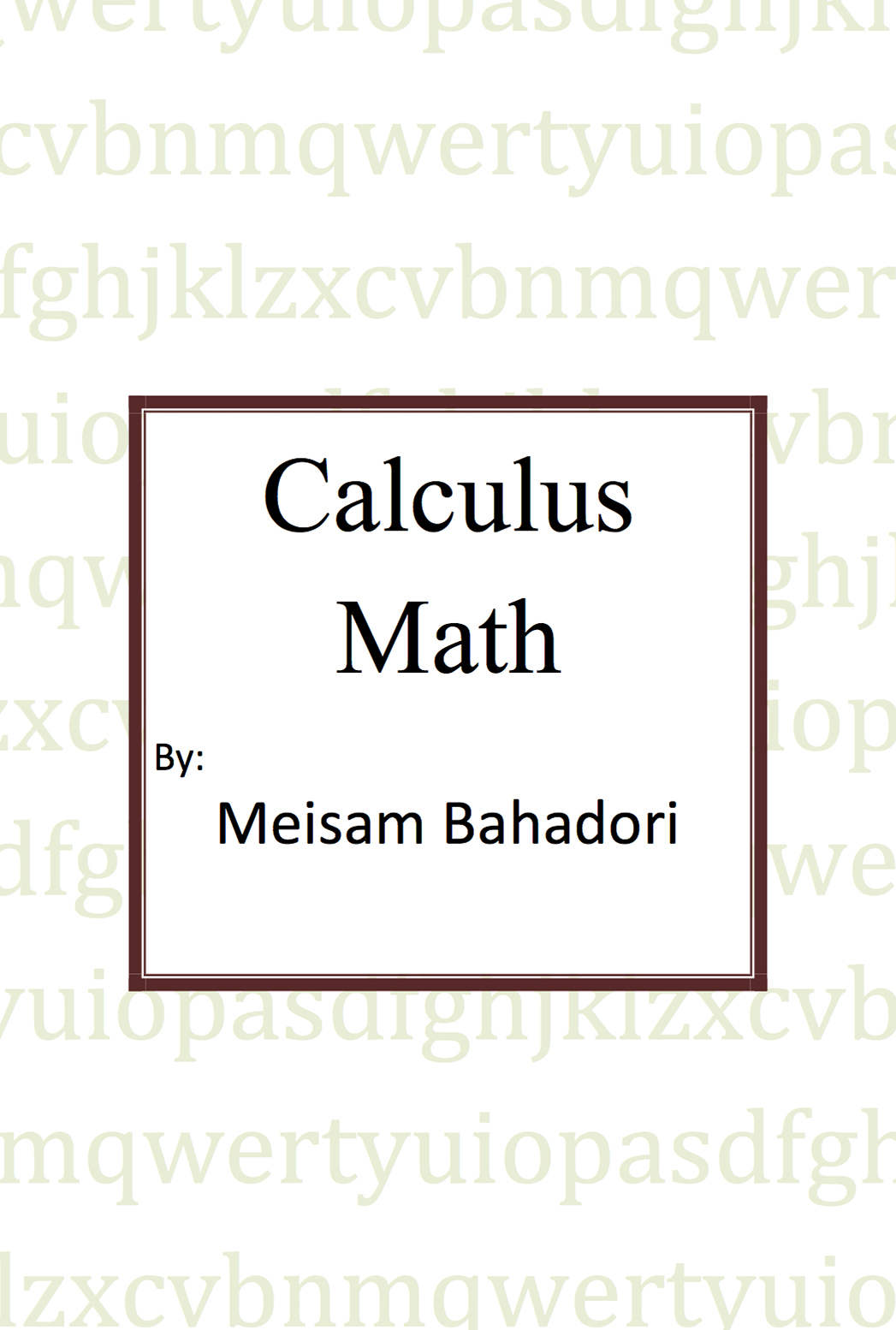 Calculus Math Functions Meisam Bahadori