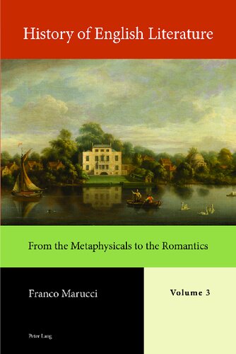 History Of English Literature Volume 3 From The Metaphysicals To The Romantics Franco Marucci